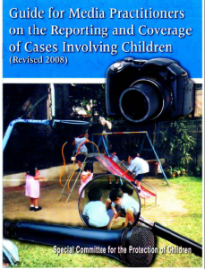 Book Cover: Guide for Media Practitoners on the Reporting and Coverage of Cases Involving Children (Revised 2008)